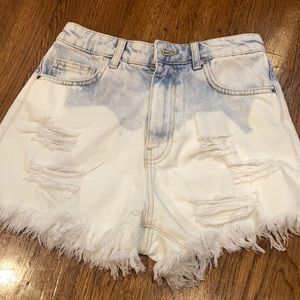 Zara high rise multi color shorts